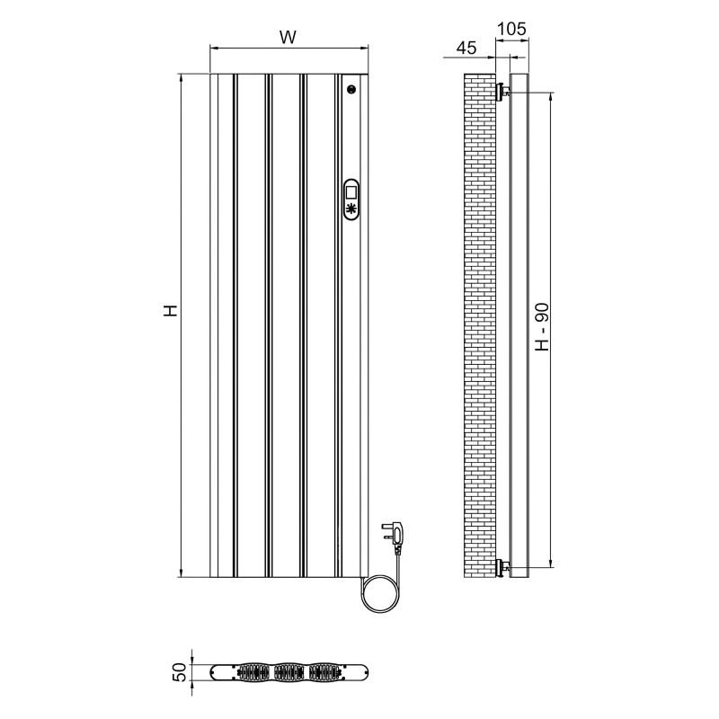 Kairo White Electric Flat Panel Radiators with Smart Control (4 Sizes)
