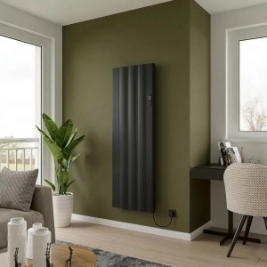 Kairo Black Electric Flat Panel Radiators with Smart Control (4 Sizes)