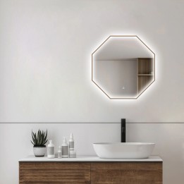 Como Colour Changing Mirrors - 600mm - Brushed Brass