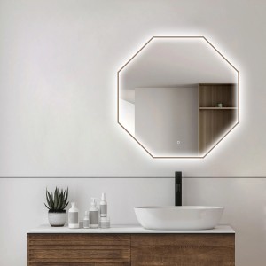 Como Brushed Brass Colour Changing White/Warm LED Mirrors - 2 Sizes