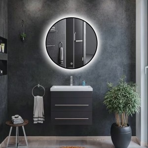 Venus Black Frame Steam Free Colour Changing White/Warm LED Mirrors - 2 Sizes
