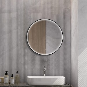 Luna Black Frame Steam Free Colour Changing White/Warm LED Mirrors - 2 Sizes