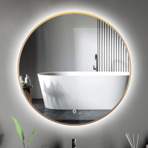 Kai Brushed Brass Frame Steam Free Colour Changing White/Warm LED Mirrors - 2 Sizes