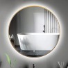 Kai Brushed Brass Frame Steam Free Colour Changing LED Mirrors