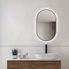 Siena Black Frame Steam Free Colour Changing LED Mirror - 500mm x 800mm - Insitu
