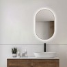 Siena Brushed Brass Frame Steam Free Colour Changing LED Mirror - 500mm x 800mm - Insitu