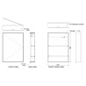 Kia Steam Free Colour Changing LED Mirror Cabinet - 500mm (w) x 700mm (h)