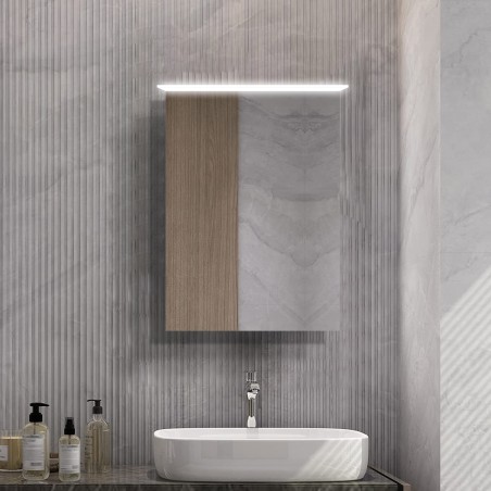Eclipse Steam Free Colour Changing LED Mirror Cabinet - 500mm (w) x 700mm (h)