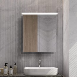 Eclipse Steam Free Colour Changing LED Mirror Cabinet - 600mm (w) x 700mm (h)