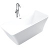 Kyoto Double Ended Freestanding Luxury Bath & Integrated Chrome Waste - 1720mm(l) x 850mm(w) x 630mm(h)