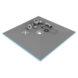 Centre Waste Wetroom Drain System including Tanking Kit (7 Sizes)