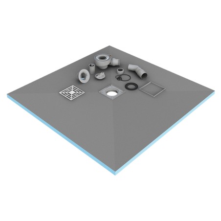 Centre Waste Wetroom Drain System including Tanking Kit (7 Sizes)
