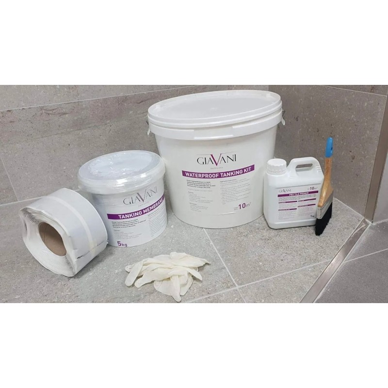 Linear Waste Wetroom Drain System including Tanking Kit (5 Sizes)