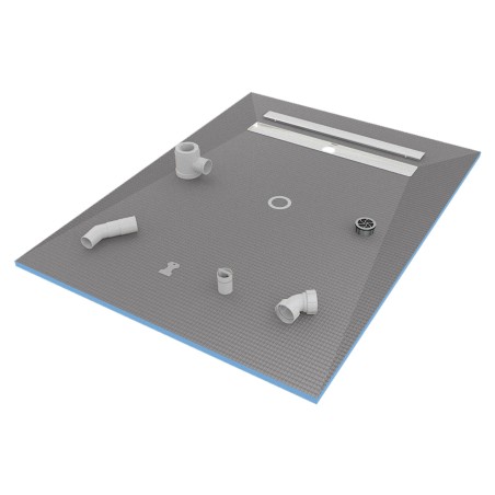Linear Waste Wetroom Drain System including Tanking Kit (5 Sizes)
