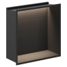 300mm (w) x 300mm (h) Matt Black Stainless Steel Square Pre-Formed Shower Niche With LED Lighting