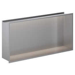 600mm (w) x 300mm (h) Stainless Steel Rectangular Pre-Formed Shower Niche With LED Lighting