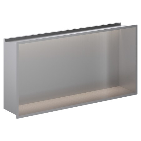 600mm (w) x 300mm (h) Stainless Steel Rectangular Pre-Formed Shower Niche With LED Lighting