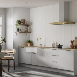Grained Alpine White Wood Slat - Naturepanel
