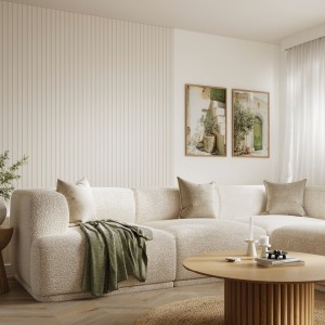 Grained Angora Grey Wood Slat - Naturepanel