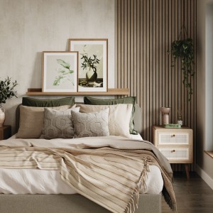 Beige Grey Lorenzo Oak Wood Slat - Naturepanel