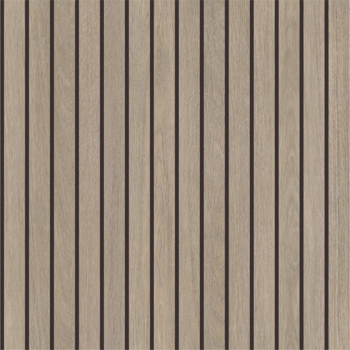 Beige Grey Lorenzo Oak Wood Slat - Naturepanel - Close Up
