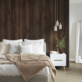 Warmia Walnut Wood Slat - Naturepanel 2700mm Height