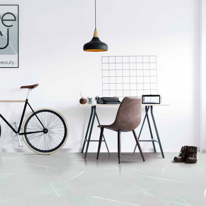 Hera Marble - SPC Click Flooring - 615mm x 315mm - Insitu