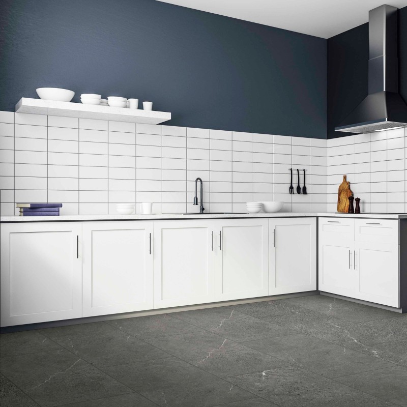 Athena Noir - SPC Click Flooring - 615mm x 315mm - Insitu