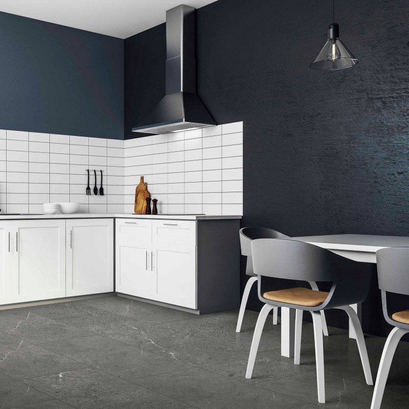 Athena Noir - SPC Click Flooring - 615mm x 315mm - Insitu