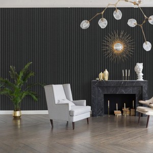 Charcoal - Waterproof PVC Slatted Decorative Interior Wall Panels - 300mm (w) x 2600mm (h)