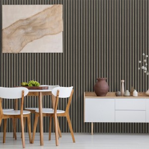 Grey Oak - Waterproof PVC Slatted Decorative Interior Wall Panels - 300mm (w) x 2600mm (h)