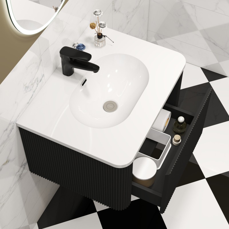 Cosmo 600mm Wall Hung Single Drawer Vanity Units