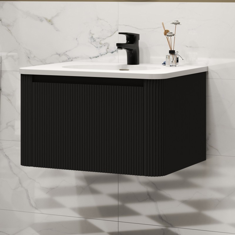 Cosmo 600mm Wall Hung Single Drawer Vanity Units
