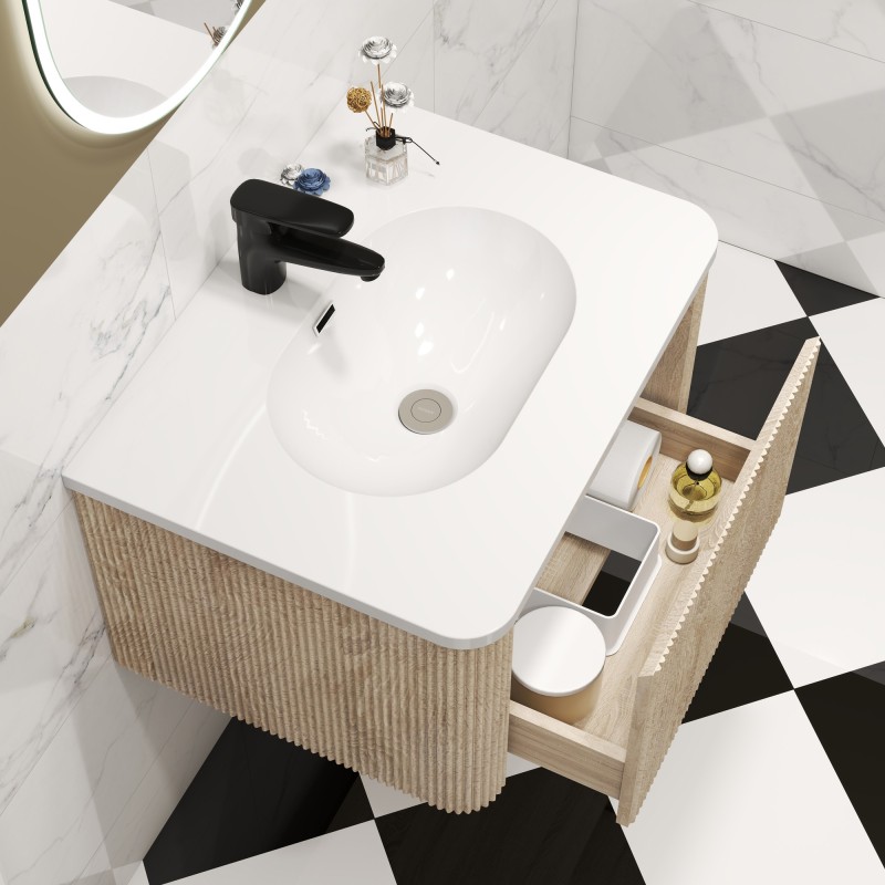Cosmo 600mm Wall Hung Single Drawer Vanity Units