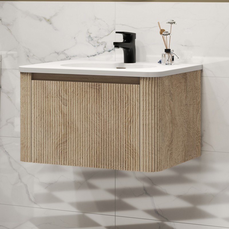 Cosmo 600mm Wall Hung Single Drawer Vanity Units
