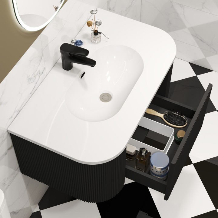 Cosmo 800mm Wall Hung Single Drawer Vanity Units