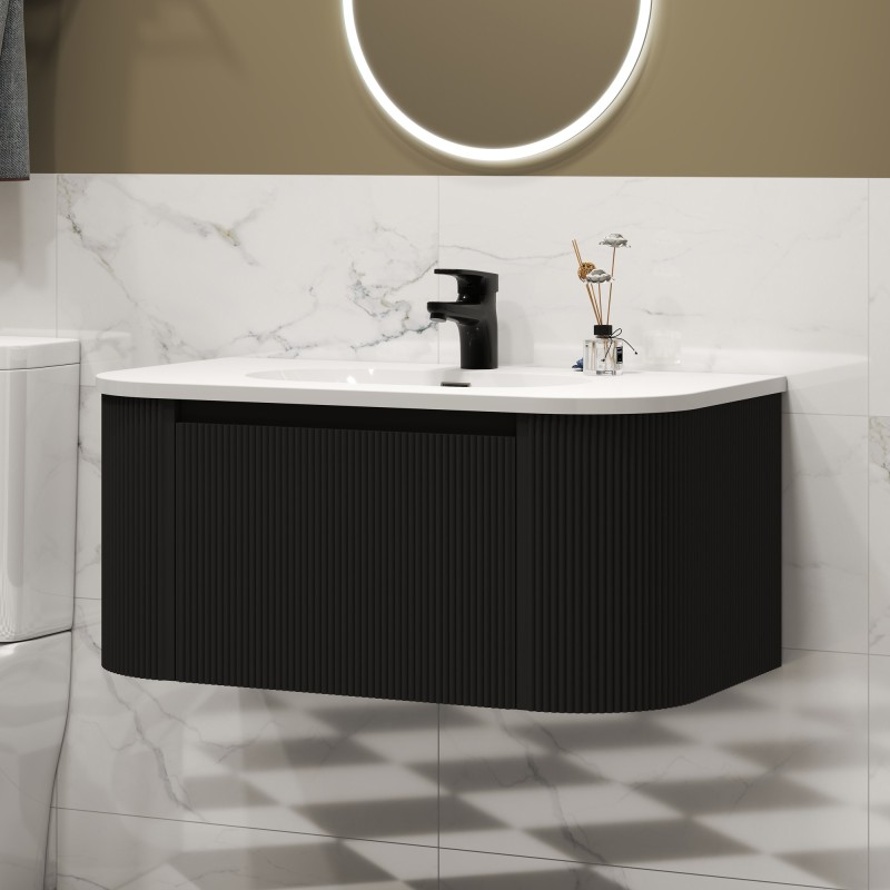 Cosmo 800mm Wall Hung Single Drawer Vanity Units