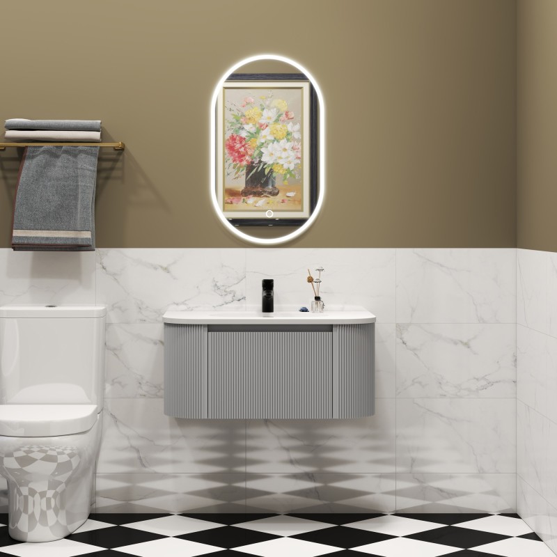 Cosmo 800mm Wall Hung Single Drawer Vanity Units