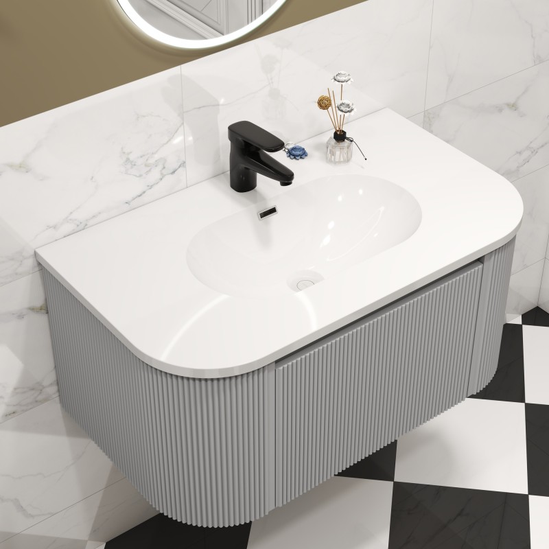 Cosmo 800mm Wall Hung Single Drawer Vanity Units