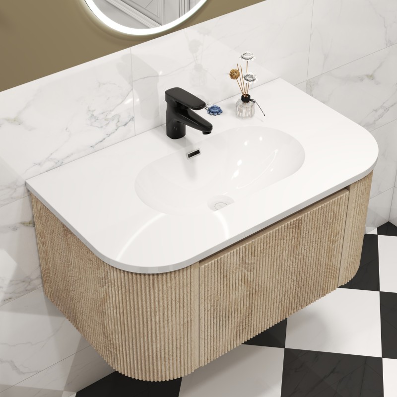 Cosmo 800mm Wall Hung Single Drawer Vanity Units