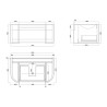 Cosmo 800mm Wall Hung Single Drawer Vanity Units