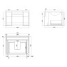 Cosmo 600mm Wall Hung Single Drawer Vanity Units
