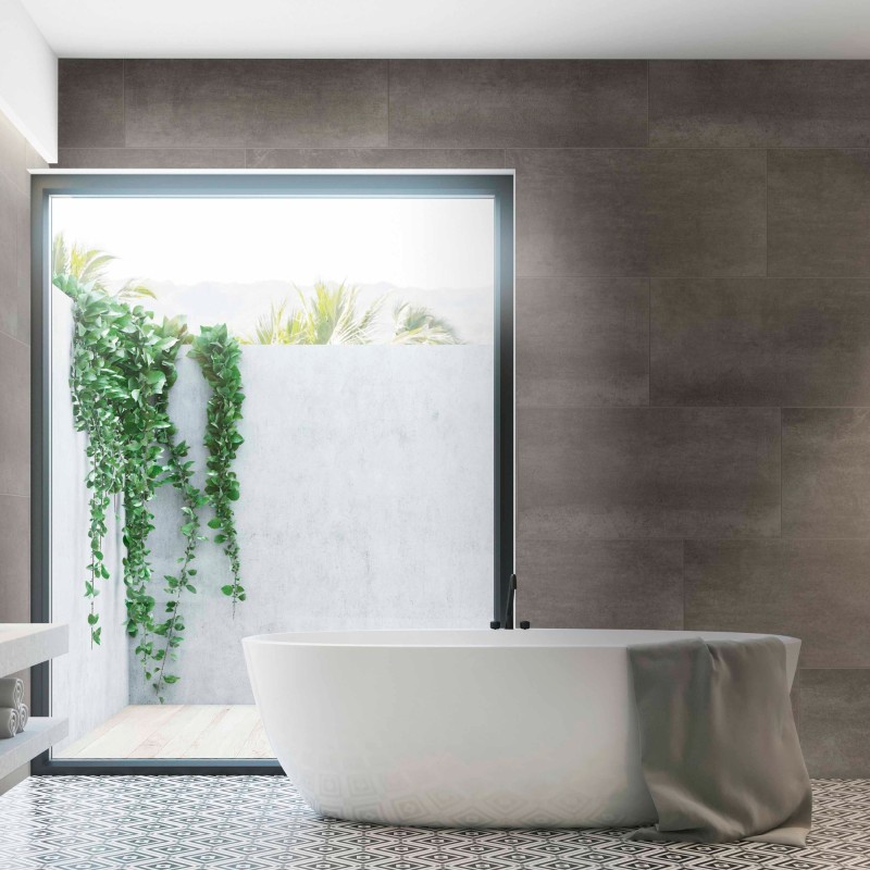 Brushed Grey - SPC Wall Tiles - 800mm x 400mm - Insitu