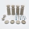 500mm  x 800mm  Straight Stone Heated Bathroom Towel Rail