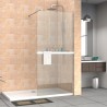 1200mm (w) Chrome Wetroom Wraparound Towel Holder & Shelf (Cut to Size)