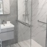 1200mm (w) Chrome Wetroom Wraparound Towel Holder & Shelf (Cut to Size)