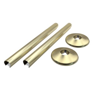 200mm (H) Retro Fit Plastic/Alloy Sleeve & Collar Sets – 14 Finishes to Suit 15mm Pipe