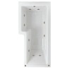 L Shape Shower Whirlpool & Airpool Bath - 1700mm x 850mm