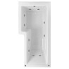 L Shape Shower Whirlpool & Airpool Bath - 1700mm x 850mm