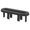 Messina Overflow Oval Ring - Matt Black